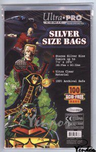 Silver size comic bags