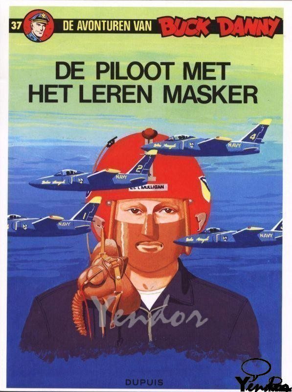 De piloot met het leren masker