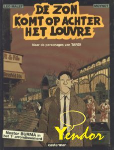 De zon komt op achter het Louvre