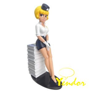 Natasja met stapel boeken